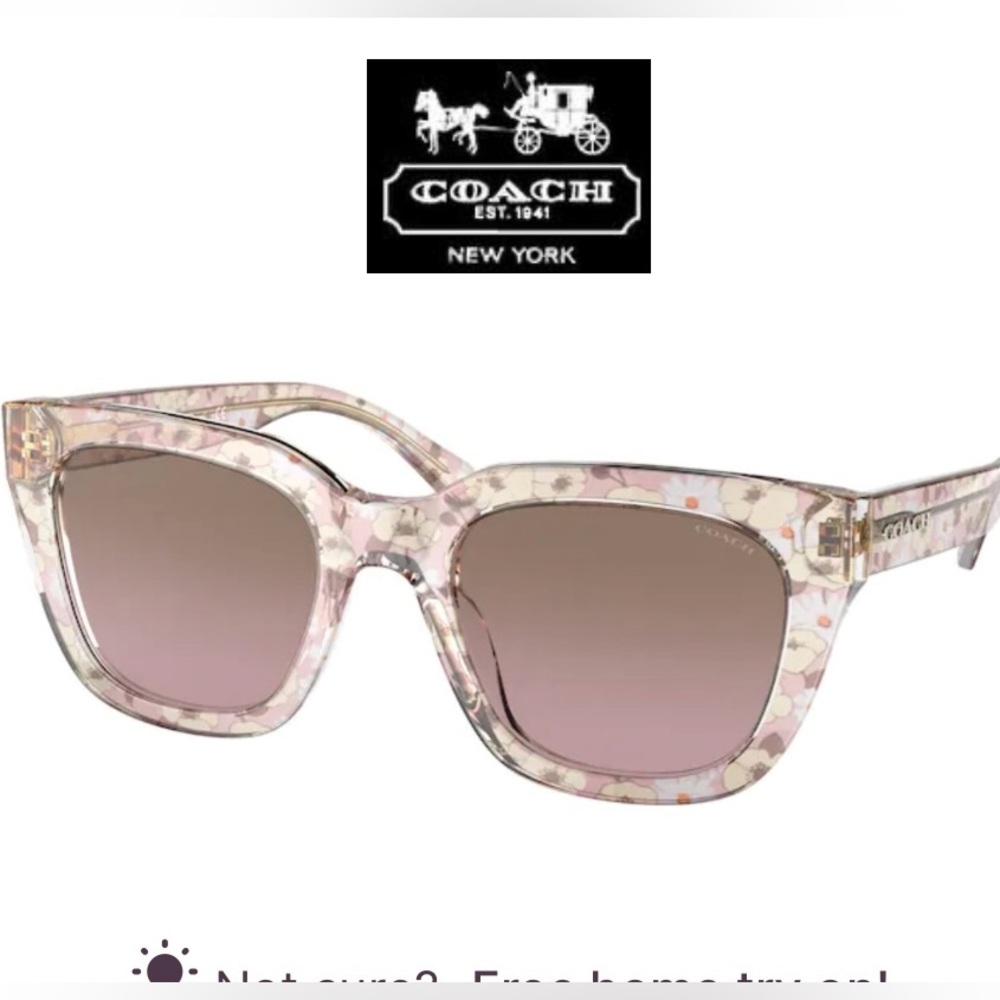 Pink Floral Transparent Sunglasses